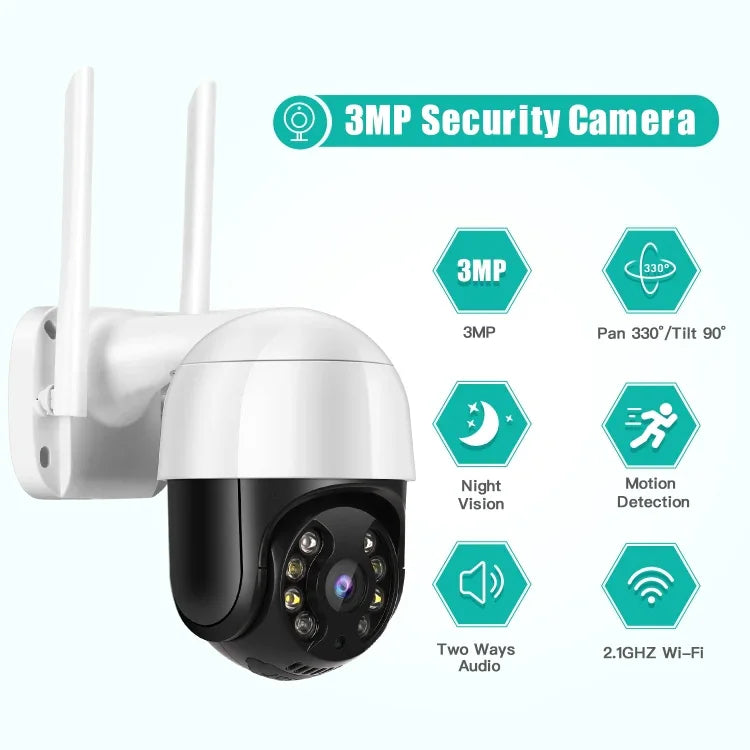 كاميرا IP WiFi QX29 بدقة 3.0 ميجابكسل HD، تدعم الرؤية الليلية وكشف الحركة والصوت ثنائي الاتجاه وبطاقة TF، بمقبس أسترالي، QX29