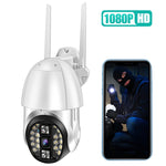 كاميرا واي فاي بانورامية PTZ بدقة 1080P QX33 تدور 360 درجة، تدعم الرؤية الملونة ليلاً ونهاراً، اتصال صوتي ثنائي الاتجاه، إنذار كشف حركة، تشغيل فيديو، بطاقة TF بسعة 64 جيجابايت، قابس أسترالي، QX33