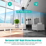 كاميرا واي فاي بانورامية PTZ بدقة 1080P QX33 تدور 360 درجة، تدعم الرؤية الملونة ليلاً ونهاراً، اتصال صوتي ثنائي الاتجاه، إنذار كشف حركة، تشغيل فيديو، بطاقة TF بسعة 64 جيجابايت، قابس أسترالي، QX33