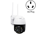 كاميرا QX36 1080P 3.0MP عدسة 3.6 مم IP65 مقاومة للماء PTZ دوارة 360 درجة واي فاي، تدعم ألوان كاملة نهاراً وليلًا، صوت ثنائي الاتجاه، كشف حركة بشري، تشغيل فيديو، بطاقة TF بسعة 128 جيجابايت، قابس أسترالي، QX36