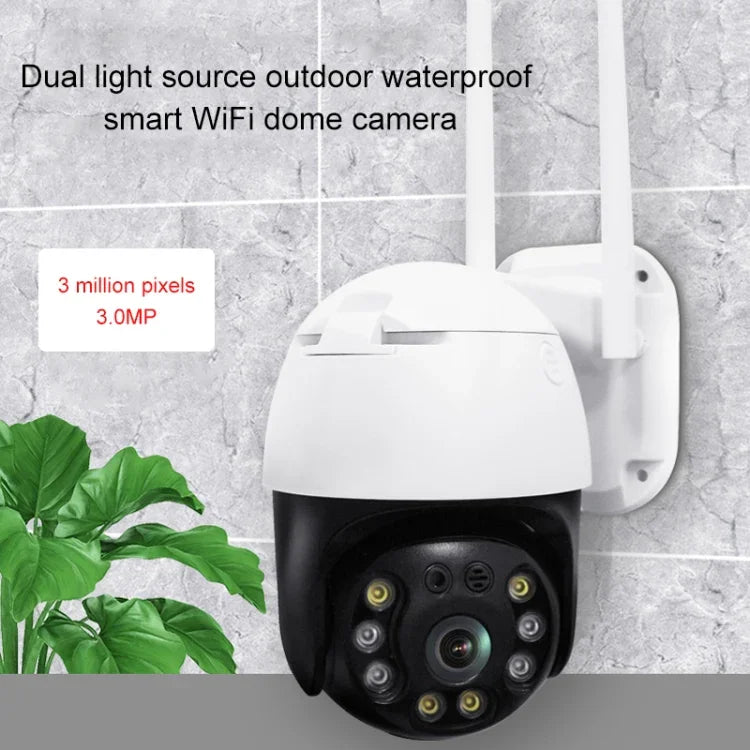 كاميرا QX36 1080P 3.0MP عدسة 3.6 مم IP65 مقاومة للماء PTZ دوارة 360 درجة واي فاي، تدعم ألوان كاملة نهاراً وليلًا، صوت ثنائي الاتجاه، كشف حركة بشري، تشغيل فيديو، بطاقة TF بسعة 128 جيجابايت، قابس أسترالي، QX36