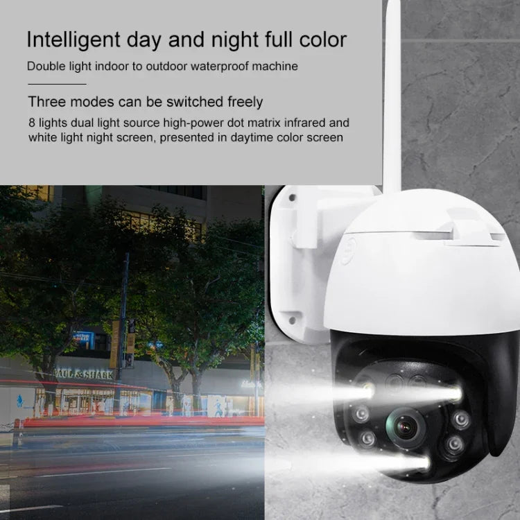 كاميرا QX36 1080P 3.0MP عدسة 3.6 مم IP65 مقاومة للماء PTZ دوارة 360 درجة واي فاي، تدعم ألوان كاملة نهاراً وليلًا، صوت ثنائي الاتجاه، كشف حركة بشري، تشغيل فيديو، بطاقة TF بسعة 128 جيجابايت، قابس أسترالي، QX36