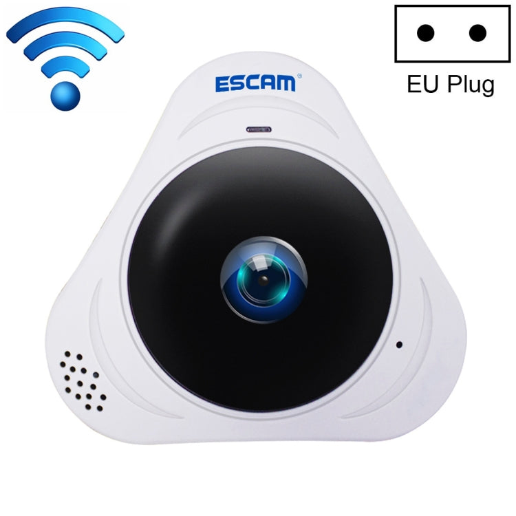 كاميرا IP واي فاي ESCAM Q8 بدقة 960P وعدسة عين السمكة بزاوية 360 درجة 1.3 ميجابكسل، تدعم كشف الحركة والرؤية الليلية، مسافة الأشعة تحت الحمراء: 5-10 أمتار، قابس أسترالي، Q8 قابس أمريكي، Q8 قابس أسترالي، Q8 قابس أوروبي، Q8 قابس بريطاني