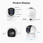 نظام كاميرا أمان منزلية لاسلكية SriHome SH046 بدقة 4.0 مليون بكسل FHD واستهلاك منخفض للطاقة، SH046