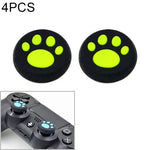 4 قطع غطاء حماية سيليكون لطيف على شكل مخلب قطة لأذرع التحكم PS4 / PS3 / PS2 / XBOX360 / XBOXONE / WIIU