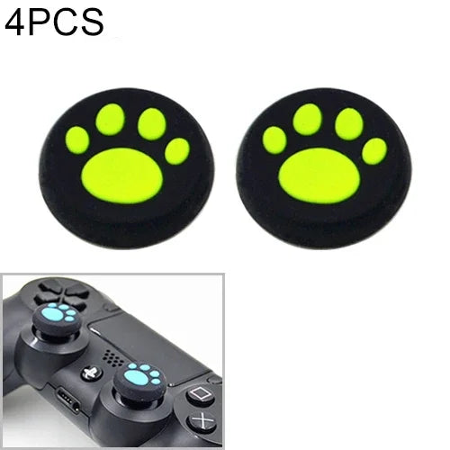 4 قطع غطاء حماية سيليكون لطيف على شكل مخلب قطة لأذرع التحكم PS4 / PS3 / PS2 / XBOX360 / XBOXONE / WIIU