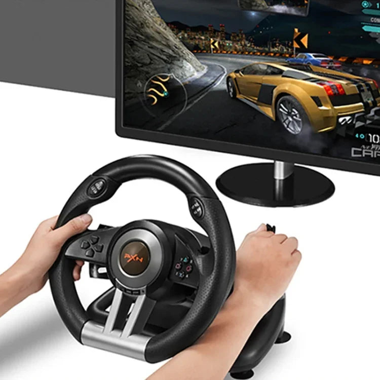 عجلة قيادة ألعاب PXN-V3 للكمبيوتر / PS3 / 4 / Xbox One / Switch، للكمبيوتر / PS3 / 4 / Xbox One / Switch