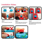 غطاء زر عصا تحكم ألعاب لليد اليسرى واليمنى لـ Switch، لـ Switch (أسود)، لـ Switch (أزرق + أرجواني)، لـ Switch (أخضر + أحمر)، لـ Switch (أحمر)