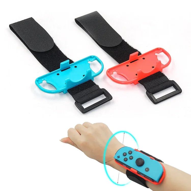 زوج من أساور المعصم المرنة القابلة للتعديل للرقص لجهاز Nintendo Switch، سوار المعصم
