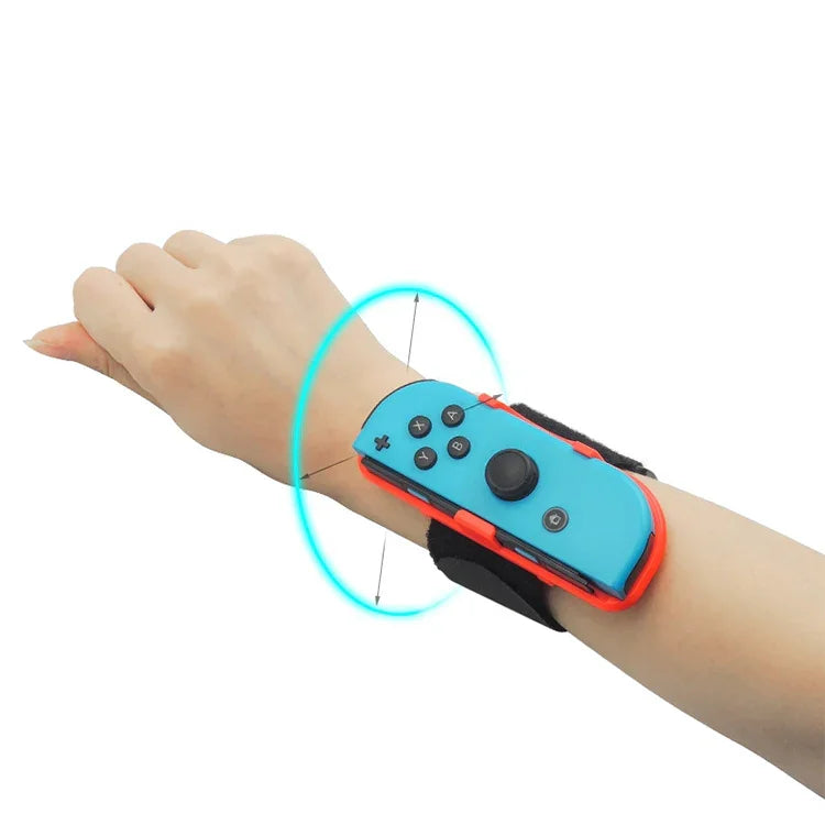 زوج من أساور المعصم المرنة القابلة للتعديل للرقص لجهاز Nintendo Switch، سوار المعصم