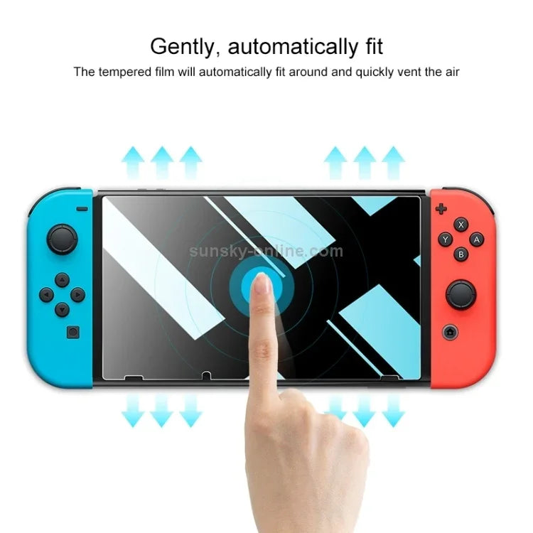 فيلم شاشة زجاجي مقسى مقاوم للخدش بدرجة صلابة 9H عالي الدقة لجهاز Switch Lite، لجهاز Switch Lite