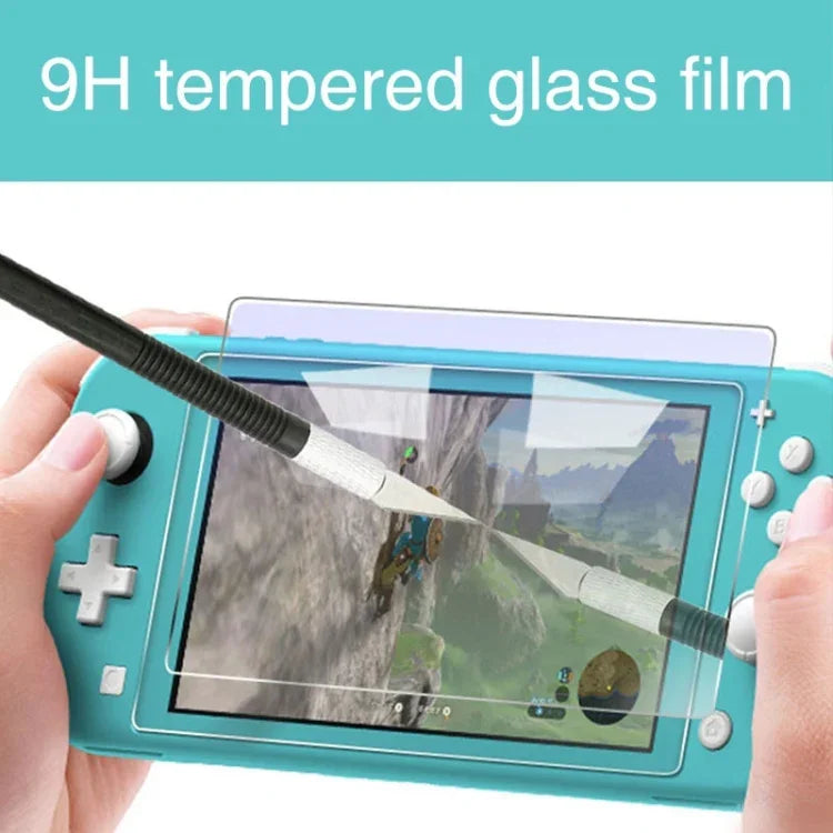 فيلم شاشة زجاجي مقسى مقاوم للخدش بدرجة صلابة 9H عالي الدقة لجهاز Switch Lite، لجهاز Switch Lite