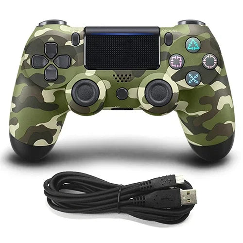 يد تحكم ألعاب سلكية لجهاز Sony PS4، تمويه أخضر