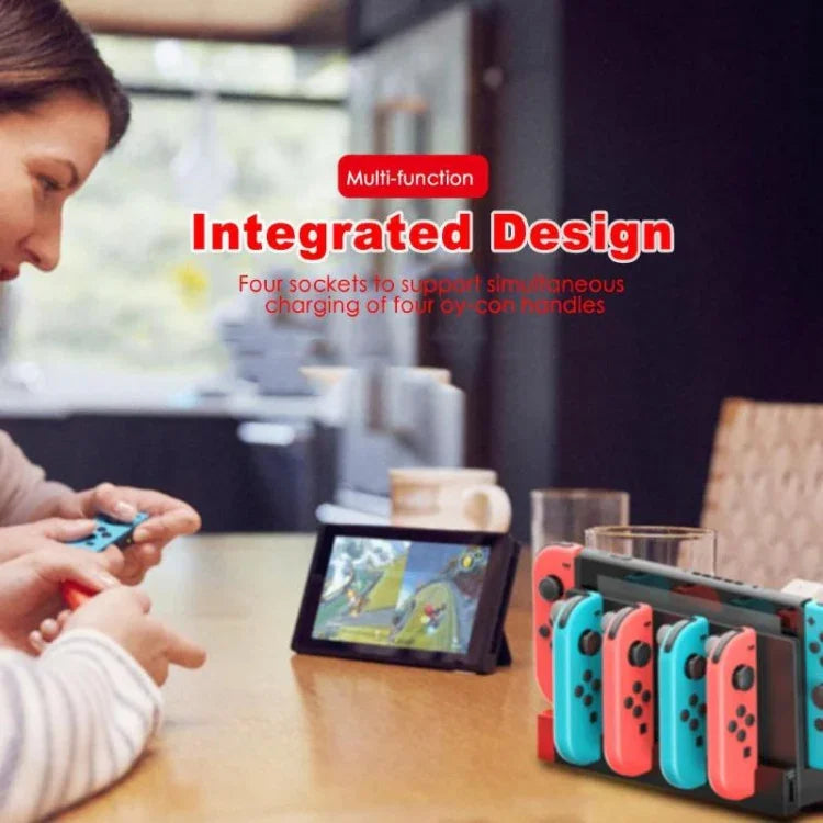 قاعدة شحن وحامل يد تحكم لعبة iPega PG-9186 مع مؤشر لجهاز Nintendo Switch Joy-Con، PG-9186