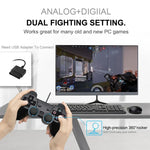 مقبض تحكم ألعاب سلكي مزدوج الاهتزاز لجهاز PS2