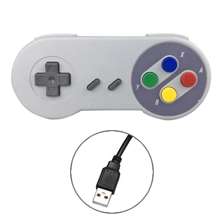 جهاز تحكم ألعاب سلكي للكمبيوتر بمنفذ USB وألوان مختلطة، جهاز تحكم ألعاب سلكي USB