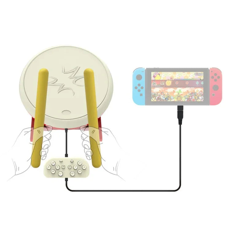 جهاز تحكم عصي طبول ألعاب فيديو DOBE TNS-1867 لمجموعات طبول Taiko لجهاز Nintendo Switch، لـ Nintendo Switch