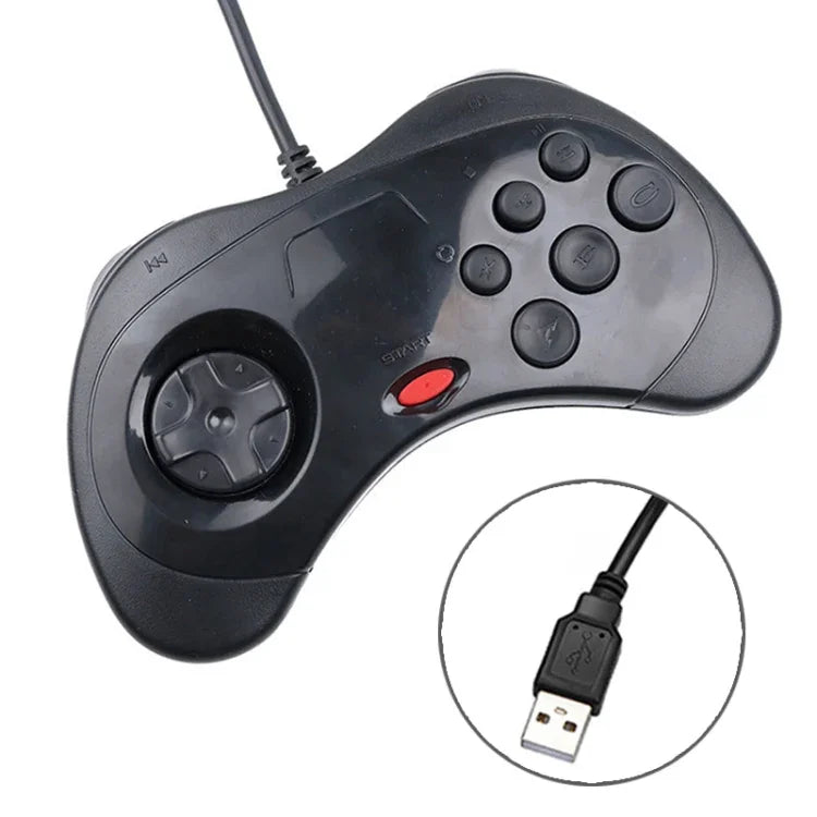 جهاز تحكم ألعاب USB للكمبيوتر لجهاز Sega Saturn