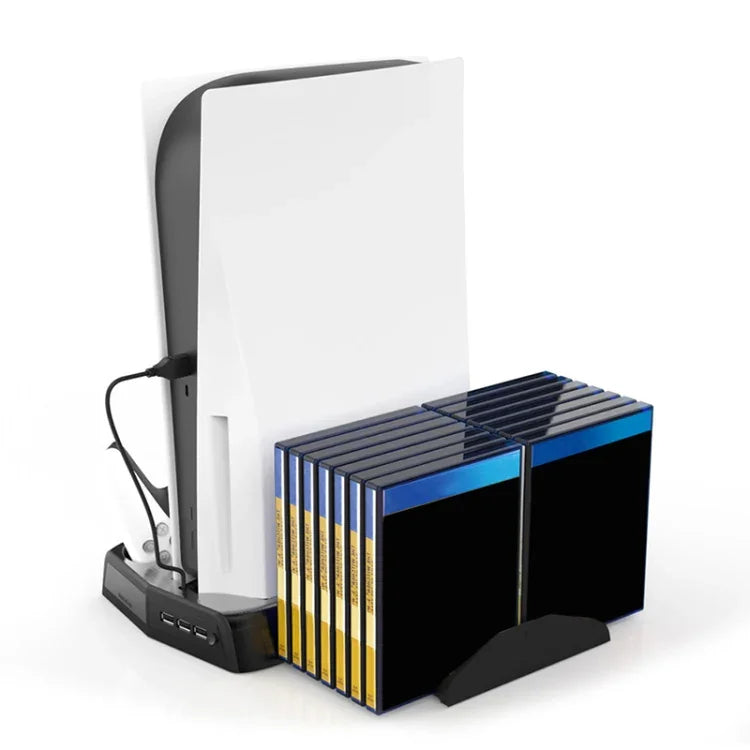 قاعدة مروحة تبريد وشحن متعددة الوظائف مع صينية تخزين لجهاز PS5 De / UHD من KJH P5-010-2، KJH P5-010-2