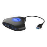 محول محور 4 في 1 KJH P5-015 USB 3.0 مع ضوء أزرق، موسع، موزع، شاحن، موصل، موزع لجهاز PS5 / Xbox Series X، KJH P5-015