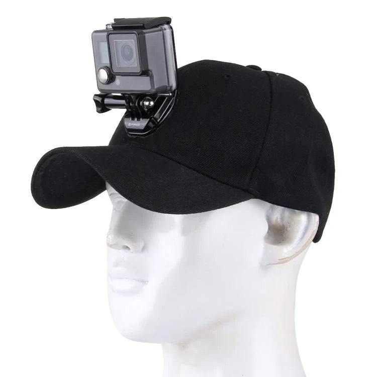 قبعة شمسية خارجية بيسبول مع حامل كاميرا مدمج لـ GoPro وSJCAM وXiaomi Xiaoyi كاميرات الأكشن الرياضية