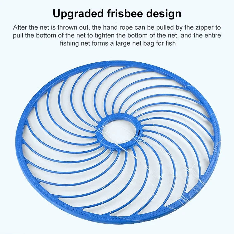American Easy Throw Cast Net Fishing Mesh Fishing Tackle, 1.2m Tire Cords, 1.2m Monofilament, 1.5m Tire Cords, 1.5m Monofilament
