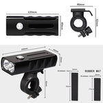 ضوء أمامي للدراجة قابلة للشحن عبر USB BX2، مصباح LED على المقود (3 ساعات، مصابيح L2)، 3 ساعات، مصابيح L2