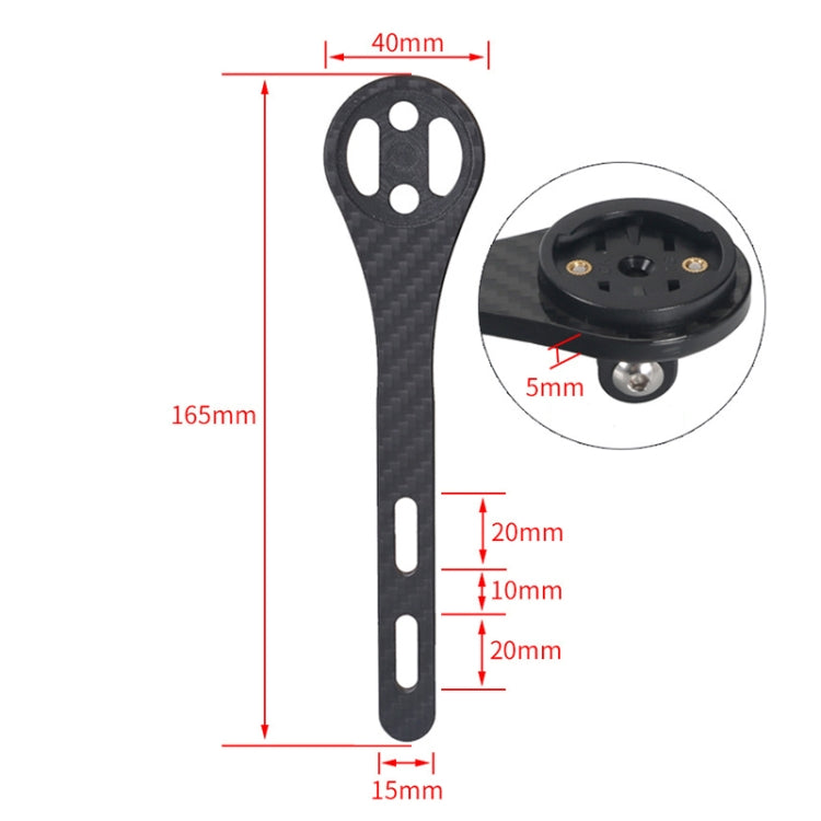حامل عداد دراجة طريق كامل من ألياف الكربون لسلسلة Garmin (مطفي)، لسلسلة Bryton (مطفي)، لسلسلة CATEYE (مطفي)، لسلسلة Garmin (مطفي)