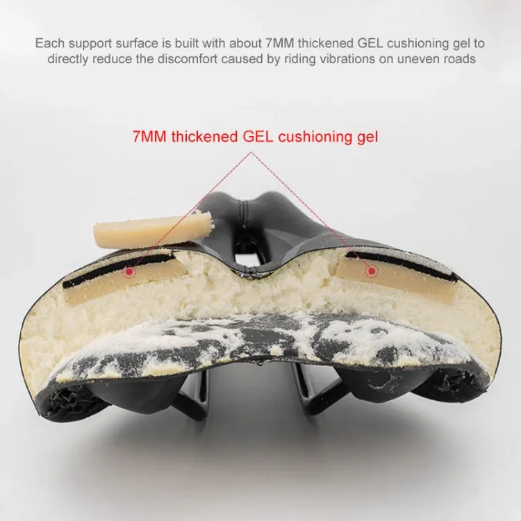 PROMEND SD-567 Hollow Breathable Silicone Racing Bicycle Saddle, SD-567