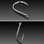 ISE 500 PCS Mixed Size Fish Barbed Hook Fishing Hooks, 6-15 #