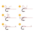 ISE 500 PCS Mixed Size Fish Barbed Hook Fishing Hooks, 6-15 #