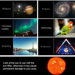 تلسكوب فلكي عالي الدقة WR852 16x/66x70 مع حامل ثلاثي القوائم، 66x70 أبيض
