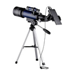 تلسكوب فلكي عالي الدقة WR852-3 16x/66x70 مع حامل ثلاثي القوائم ومشبك تثبيت الهاتف وفلتر القمر، 66x70 أبيض + فلتر القمر، 66x70 أزرق + فلتر القمر
