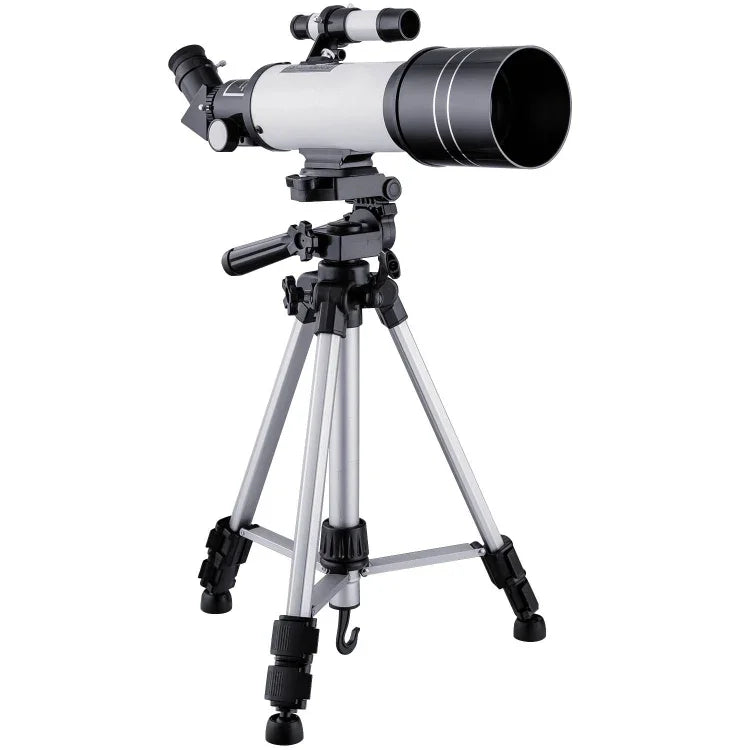 تلسكوب فلكي عالي الدقة WR852-3 16x/66x70 مع حامل ثلاثي القوائم ومشبك تثبيت الهاتف وفلتر القمر، 66x70 أبيض + فلتر القمر، 66x70 أزرق + فلتر القمر