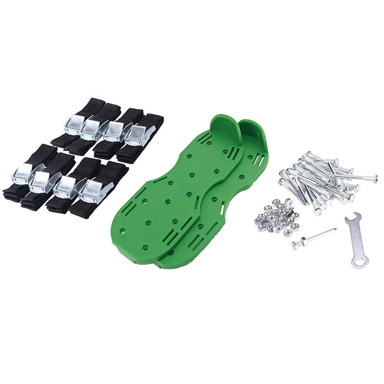Garden Lawn Garden Tools Grass Ripper Spiked Shoes with 8 Metal Buckles, With 8 Metal Buckles (Green), With 8 Metal Buckles (Black)