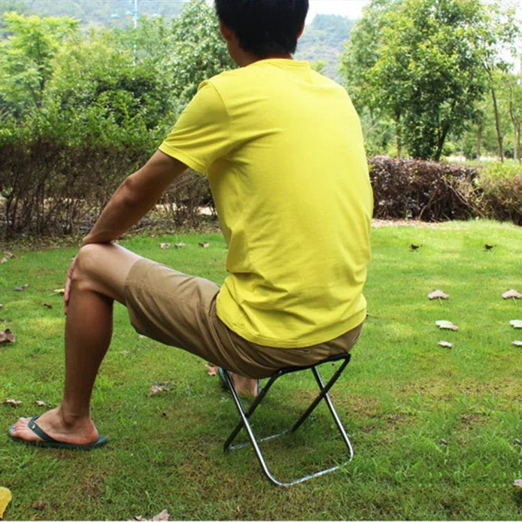 كرسي مقعد قابل للطي محمول للصيد في الهواء الطلق، كرسي من سبائك الألمنيوم للمشي لمسافات طويلة