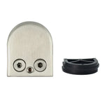 مشبك تثبيت زجاج درابزين بمشبك ثابت من الفولاذ المقاوم للصدأ 201، قاع مسطح، مصقول غير لامع، 8-12 مم، لوحة طبقة خشبية