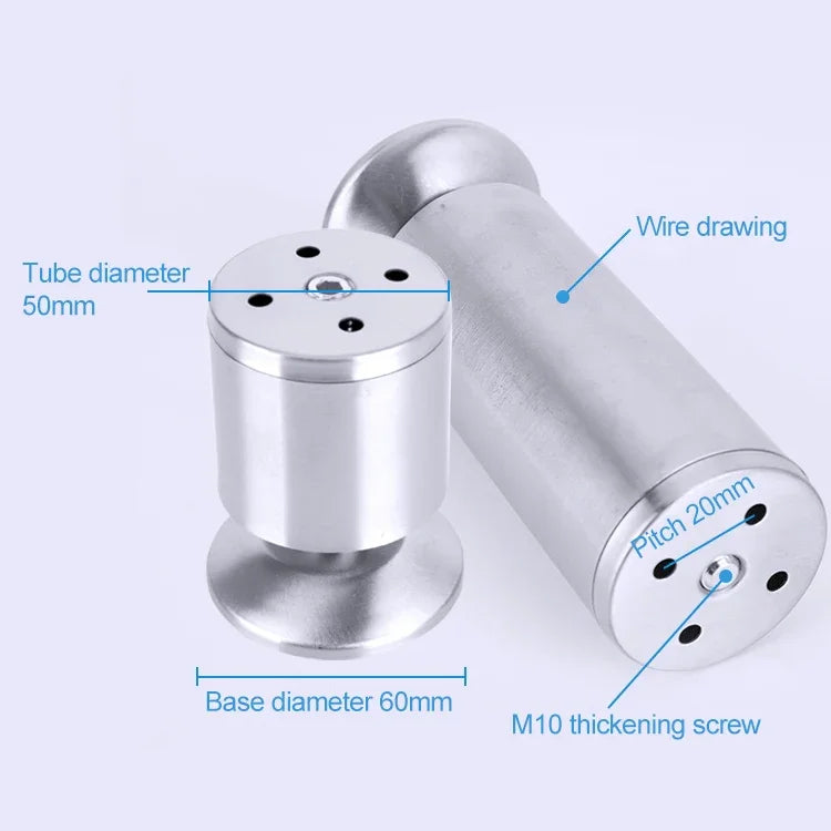 Stainless Steel Wire Drawing Thickened Column Sofa Furniture Cabinet Foot, Height: 400mm, 400mm