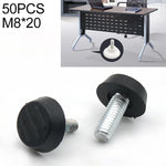 50 قطعة دعامة برغي دعم أثاث قابلة للتعديل، M8x20، M8x20