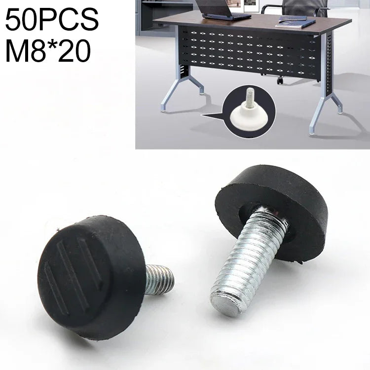 50 قطعة دعامة برغي دعم أثاث قابلة للتعديل، M8x20، M8x20