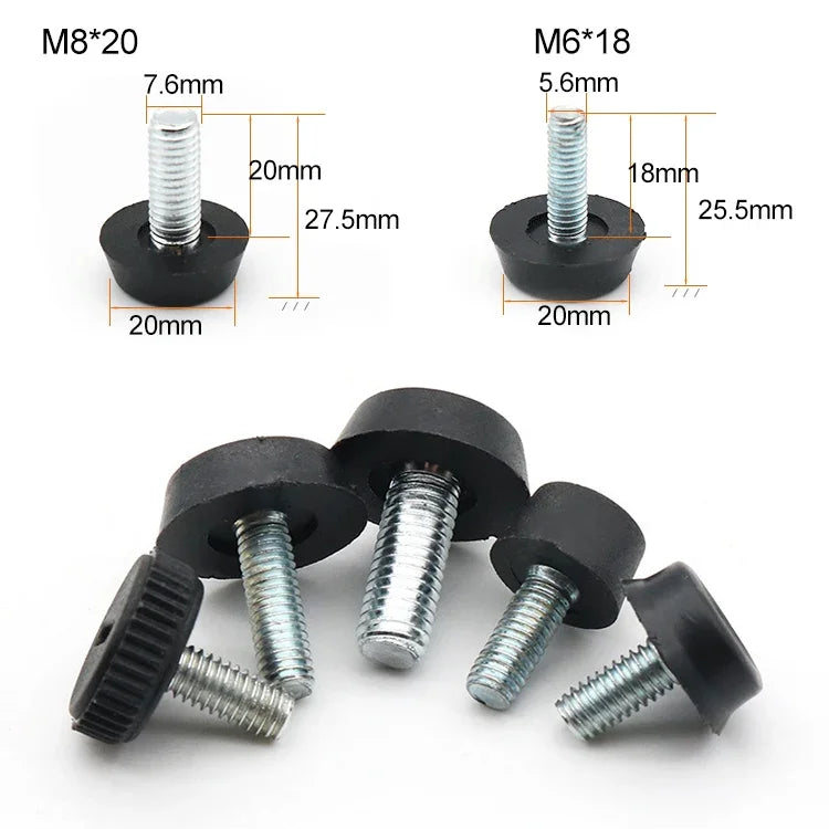 50 قطعة دعامة برغي دعم أثاث قابلة للتعديل، M8x20، M8x20