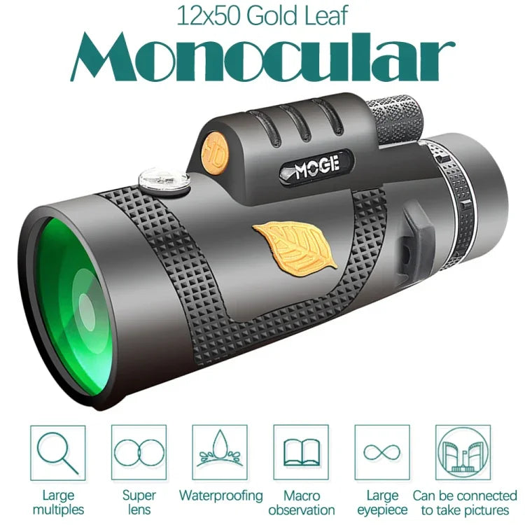 تلسكوب رؤية ليلية أحادي عالي الدقة Moge 12x50، Moge 12x50