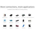 ORICO W5P-U3-30 موزع USB 3.0 مكتبي بأربعة منافذ مع كابل مايكرو USB بطول 30 سم لتزويد الطاقة، W5P-U3-30 أسود