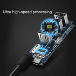 ORICO W5P-U3-30 موزع USB 3.0 مكتبي بأربعة منافذ مع كابل مايكرو USB بطول 30 سم لتزويد الطاقة، W5P-U3-30 أسود