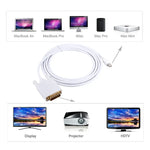 كابل محول Mini DisplayPort ذكر إلى DVI ذكر بطول 1.8م