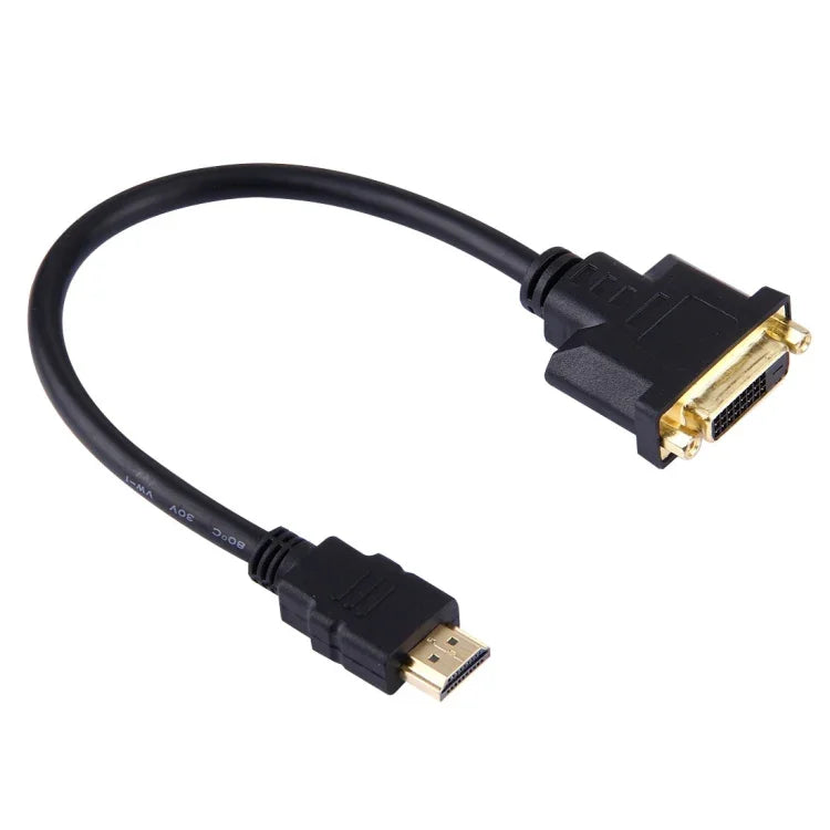 كابل محول HDMI ذكر إلى DVI أنثى 24+1 بطول 30سم