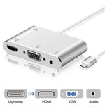 محول 3 في 1 من 8 Pin إلى HDMI / VGA / صوت