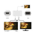 محول 3 في 1 من 8 Pin إلى HDMI / VGA / صوت