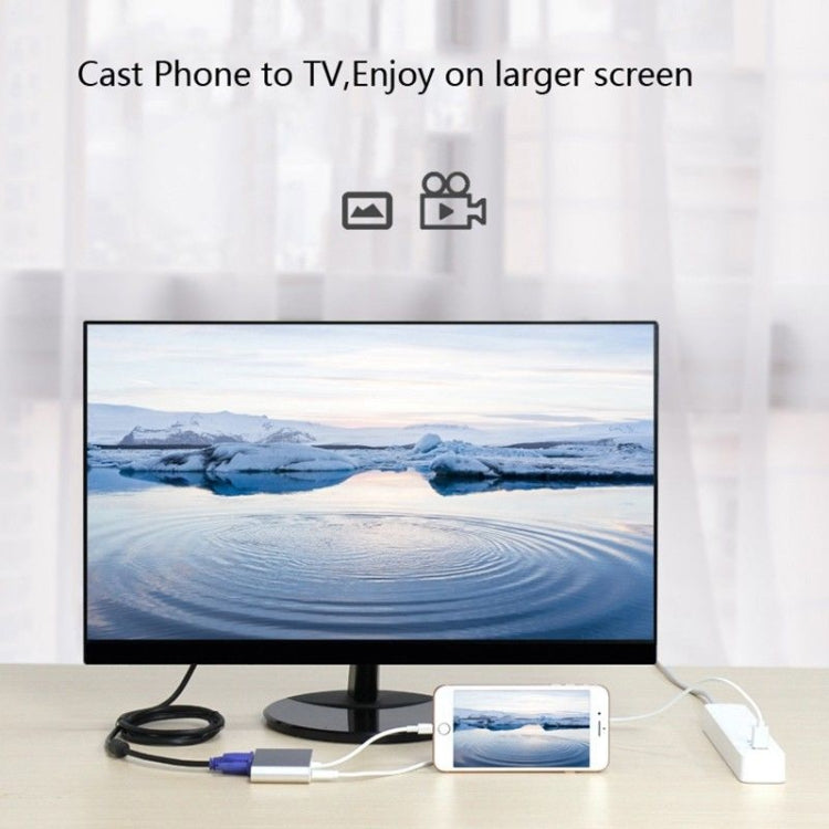 محول 3 في 1 من 8 Pin إلى HDMI / VGA / صوت