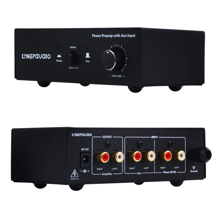 B855 LINEPAUDIO مضخم إشارة هاتف ما قبل الفونوغراف مع مدخل مساعد وتحكم في الصوت